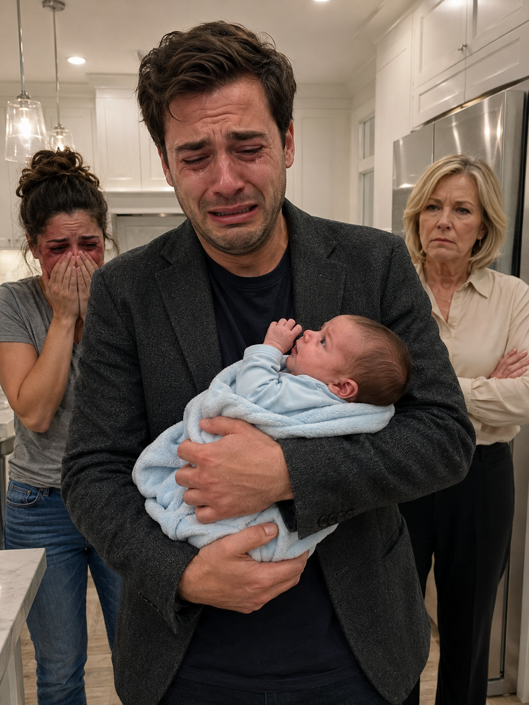 I Came Home Early From a Business Trip and Found My Newborn Burning With a High Fever While My Wife Cried Alone in the Kitchen. My Mother Just Shrugged and Said, “She’s Overreacting.” That’s When I Realized the Truth About My Own Family.