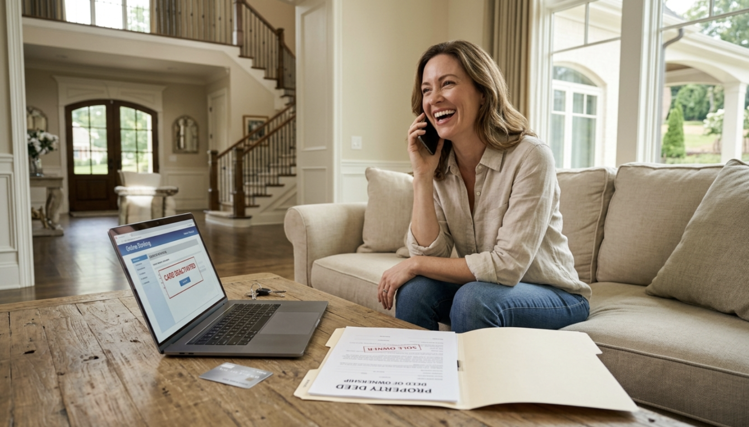 My Husband Stole My Platinum Card to Spoil His Family—But When They Returned, They Discovered the House Was Never Theirs