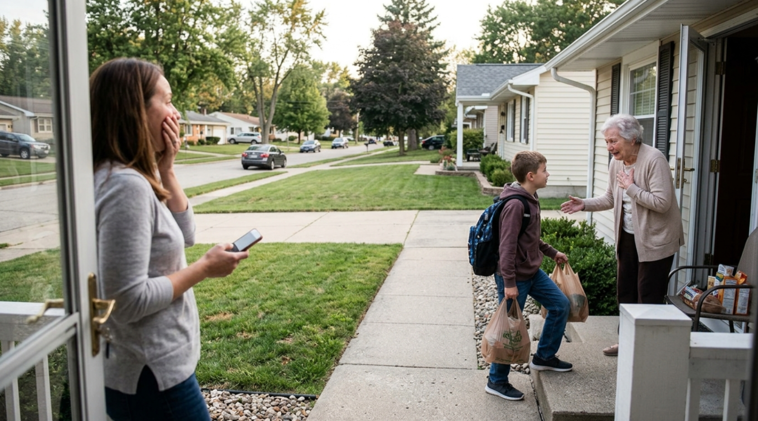I Let My 11-Year-Old Son Walk Home Alone for the First Time—20 Minutes Later, My Neighbor Was in Tears Over What He Did, and It Changed Two Families Forever