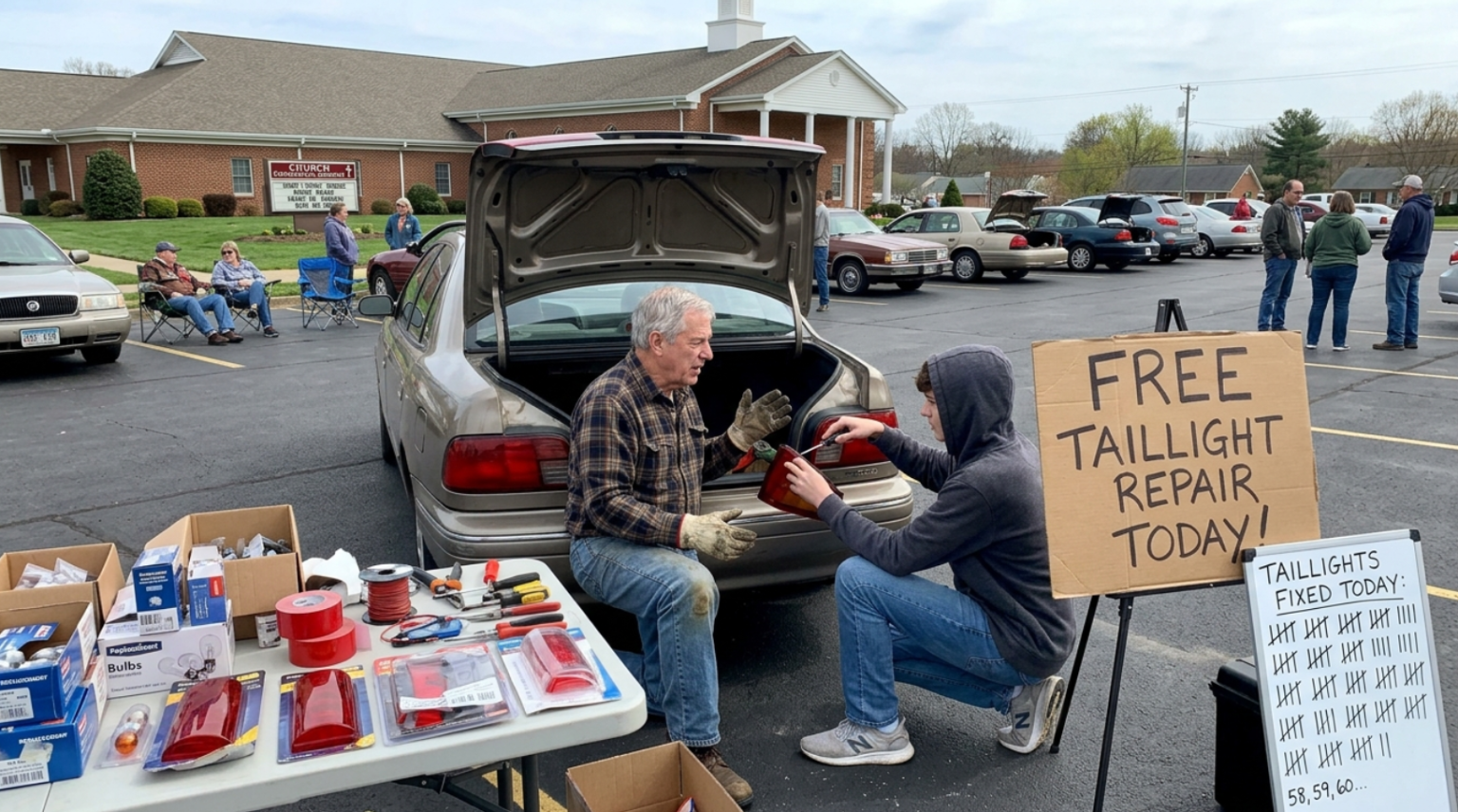 My Son-in-Law, a County Deputy, Towed My Grandson’s $1,800 Car Over a Cracked Taillight—So We Fixed 64 Cars for Free, and He Never Expected What Happened Next