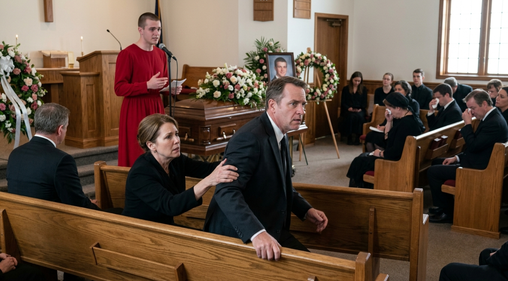 The Boy Who Wore Red to My Son’s Funeral—and the Promise That Changed Our Family Forever
