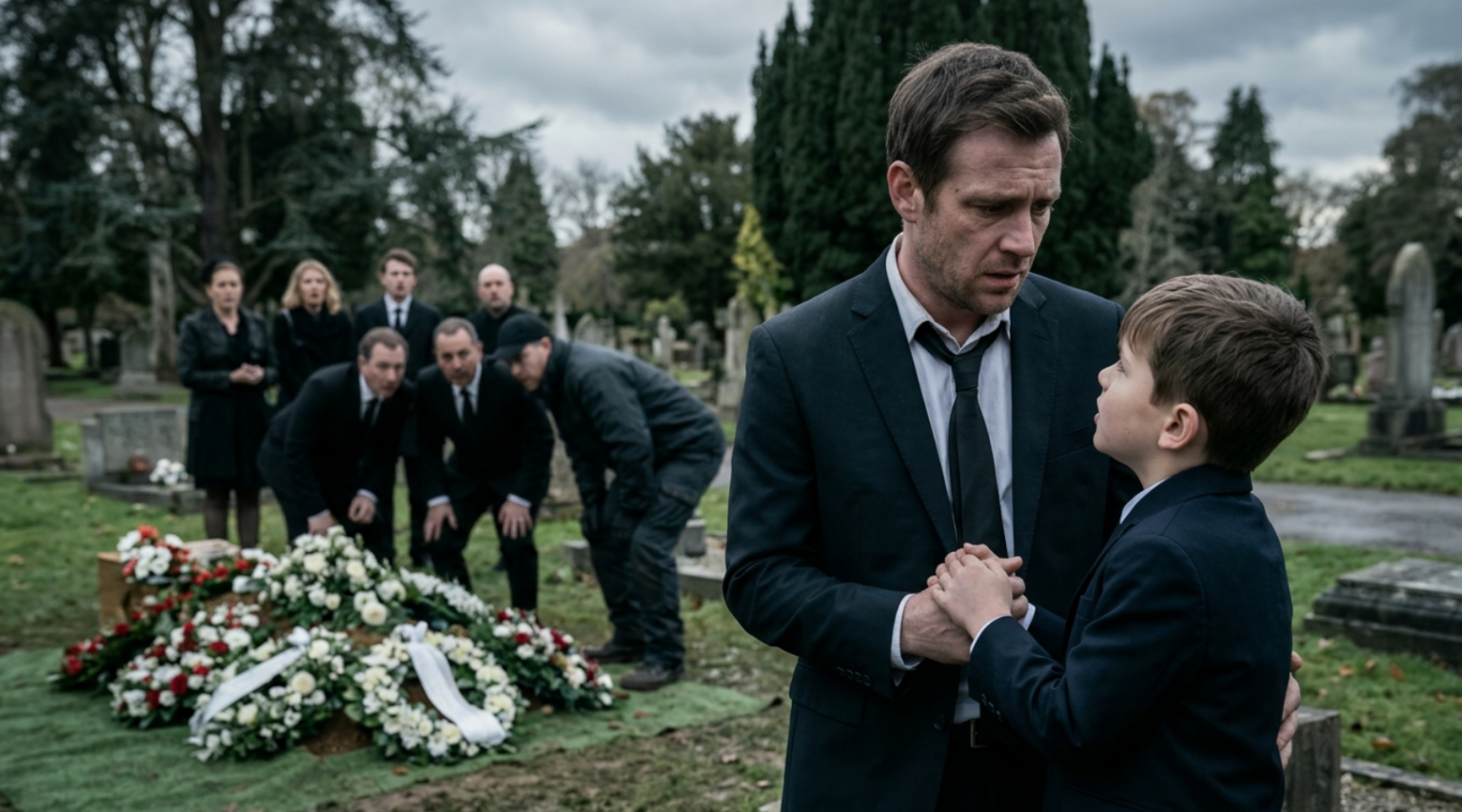 One Hour After My Wife’s Funeral, My 7-Year-Old Son Whispered, “Daddy, Mommy Called Me…” What We Discovered Changed Everything